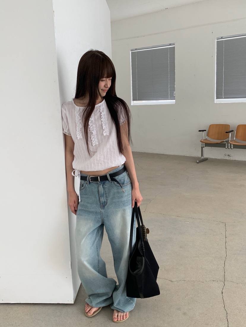 LOGARDEN韓國直郵女裝新款人氣時尚熱賣26夏季襯衫蕾絲衫LO GARDEN襯衫/蕾絲衫
