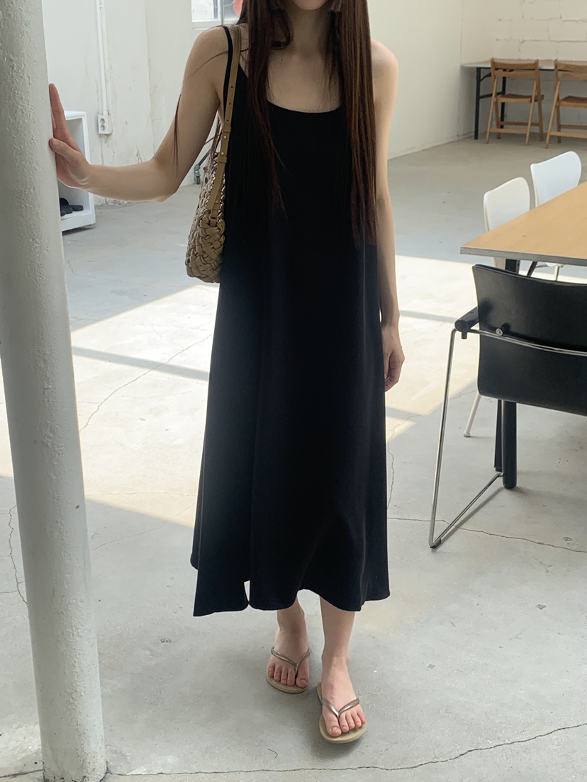 LOGARDEN韓國直郵女士新款時尚推薦26夏季連衣裙OPS含腰繩LO GARDEN連衣裙