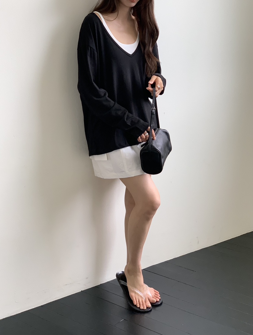 NOTICE韓國東大門代購女裝新品人氣推薦熱賣26夏季長袖T恤NOTICE長袖T恤