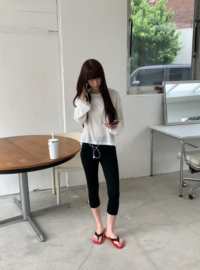 LOGARDEN韓國直郵女士新款熱賣26夏季休閑人氣打底褲鯊魚褲LO GARDEN打底褲/鯊魚褲
