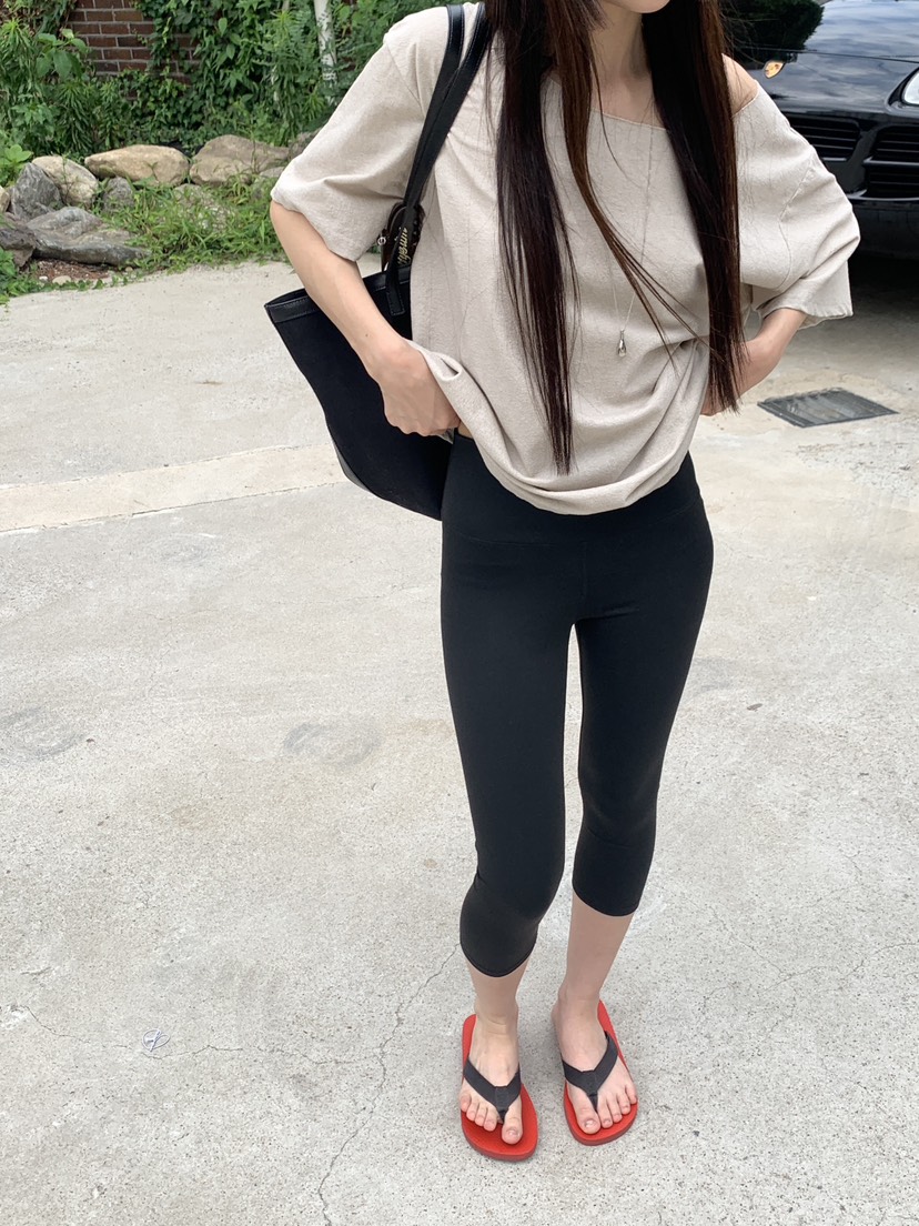 LOGARDEN韓國直郵女士新款熱賣26夏季休閑人氣打底褲鯊魚褲LO GARDEN打底褲/鯊魚褲