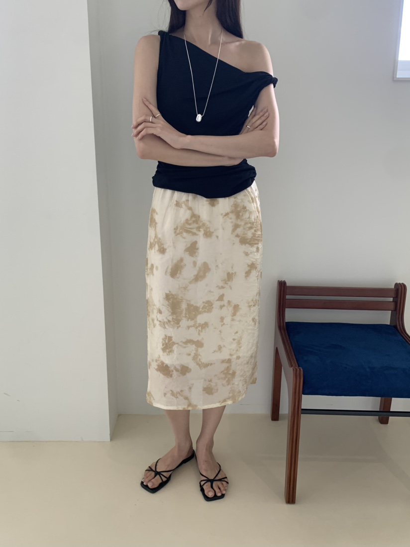 OURS韓國直郵實拍女裝新款休閑熱賣人氣半身裙中短裙印花OURS半身裙/中短裙