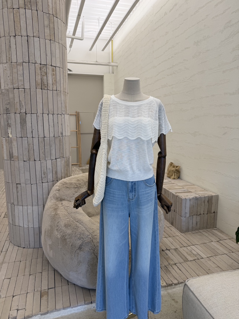 LAUNDRY韓國直郵實拍女裝新款推薦26夏季時尚熱賣牛仔褲花朵LAUNDRY牛仔褲