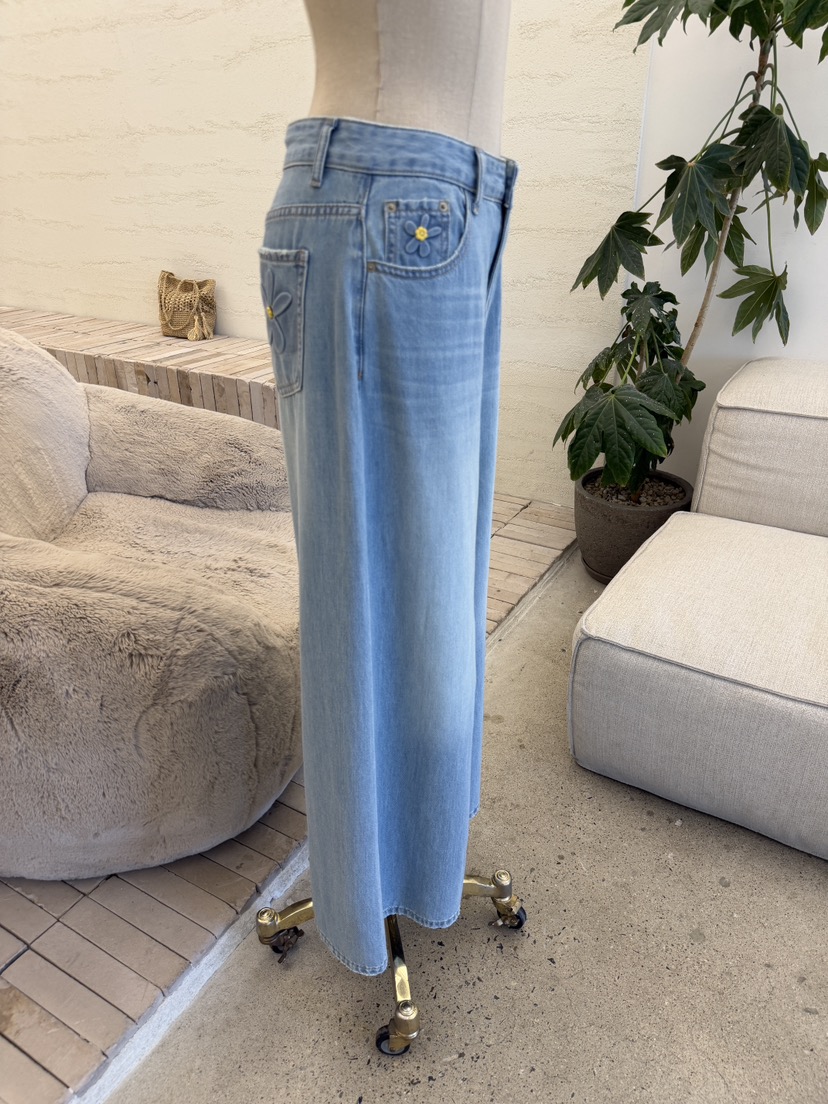 LAUNDRY韓國直郵實拍女裝新款推薦26夏季時尚熱賣牛仔褲花朵LAUNDRY牛仔褲