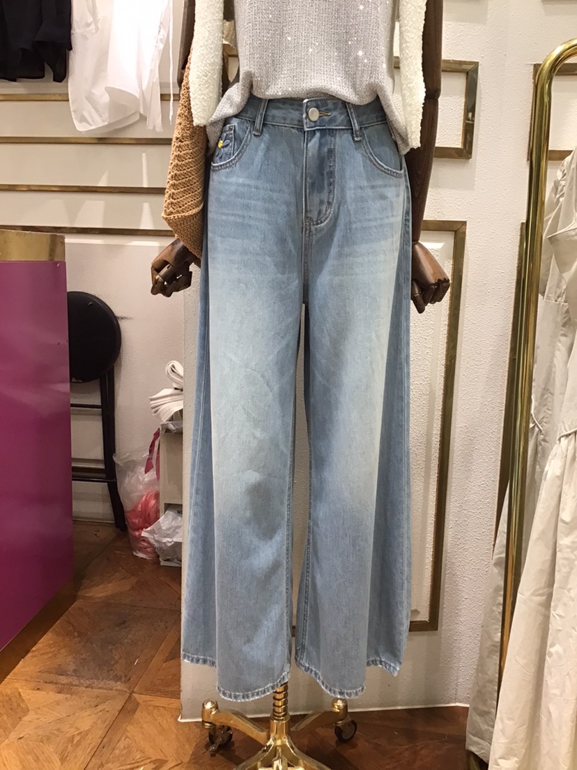 LAUNDRY韓國直郵實拍女裝新款推薦26夏季時尚熱賣牛仔褲花朵LAUNDRY牛仔褲