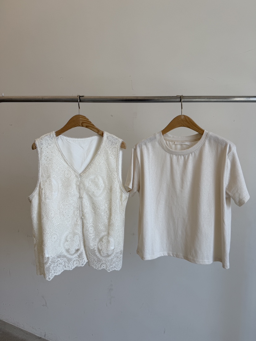 LAUNDRY韓國直郵女裝新款時尚26夏季推薦套裝珍珠套裝蕾絲LAUNDRY套裝