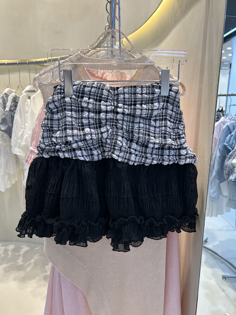 ECHOPARTY韓國直郵女裝新品熱賣26夏季休閑時尚推薦人氣短裙ECHOPARTY短裙