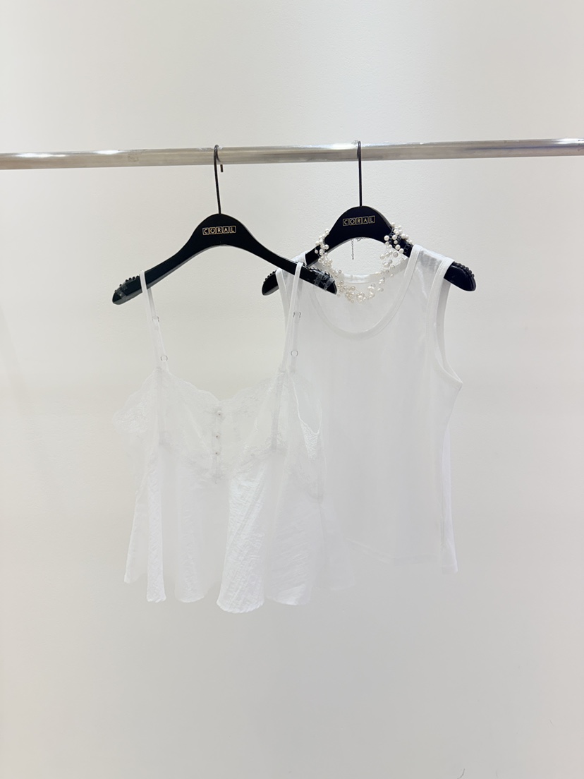 CORAL韓國東大門直郵女裝新品休閑人氣熱賣26夏季吊帶背心CORAL吊帶/背心