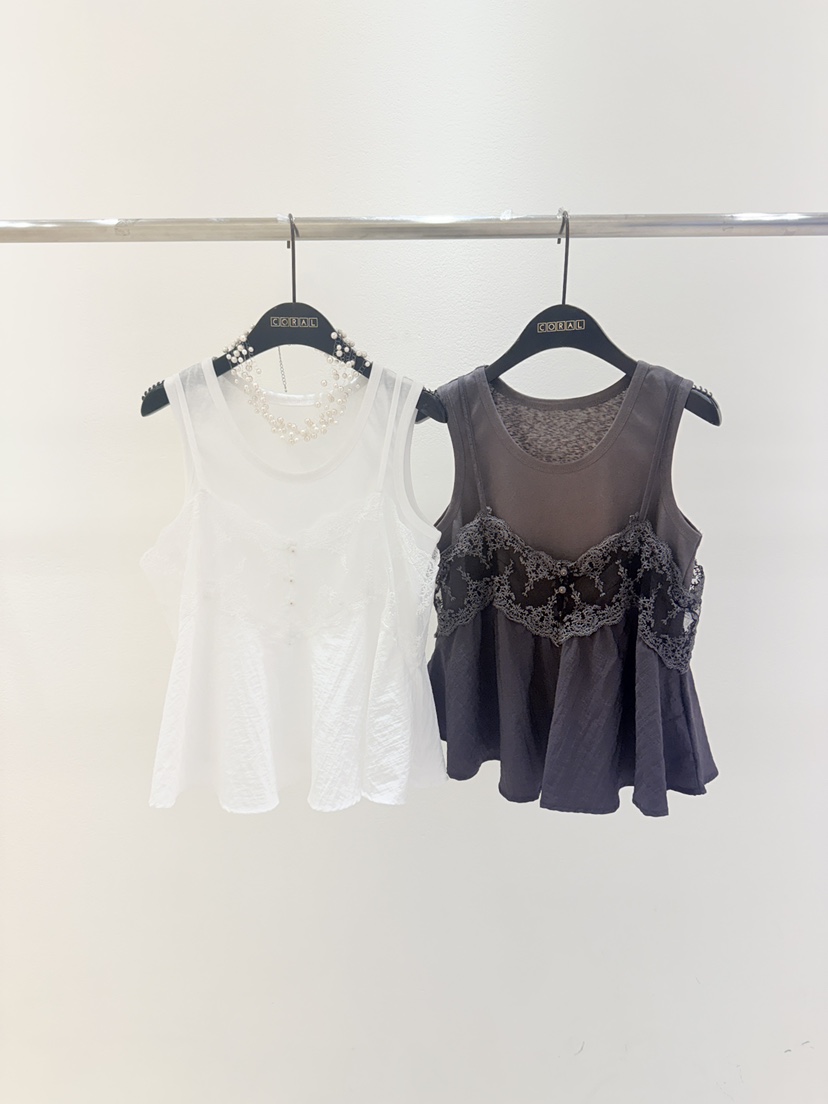 CORAL韓國東大門直郵女裝新品休閑人氣熱賣26夏季吊帶背心CORAL吊帶/背心