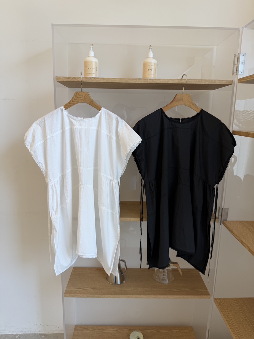 LAUNDRY東大門實拍韓國女士新品休閑26夏季襯衫蕾絲衫緞帶LAUNDRY襯衫/蕾絲衫