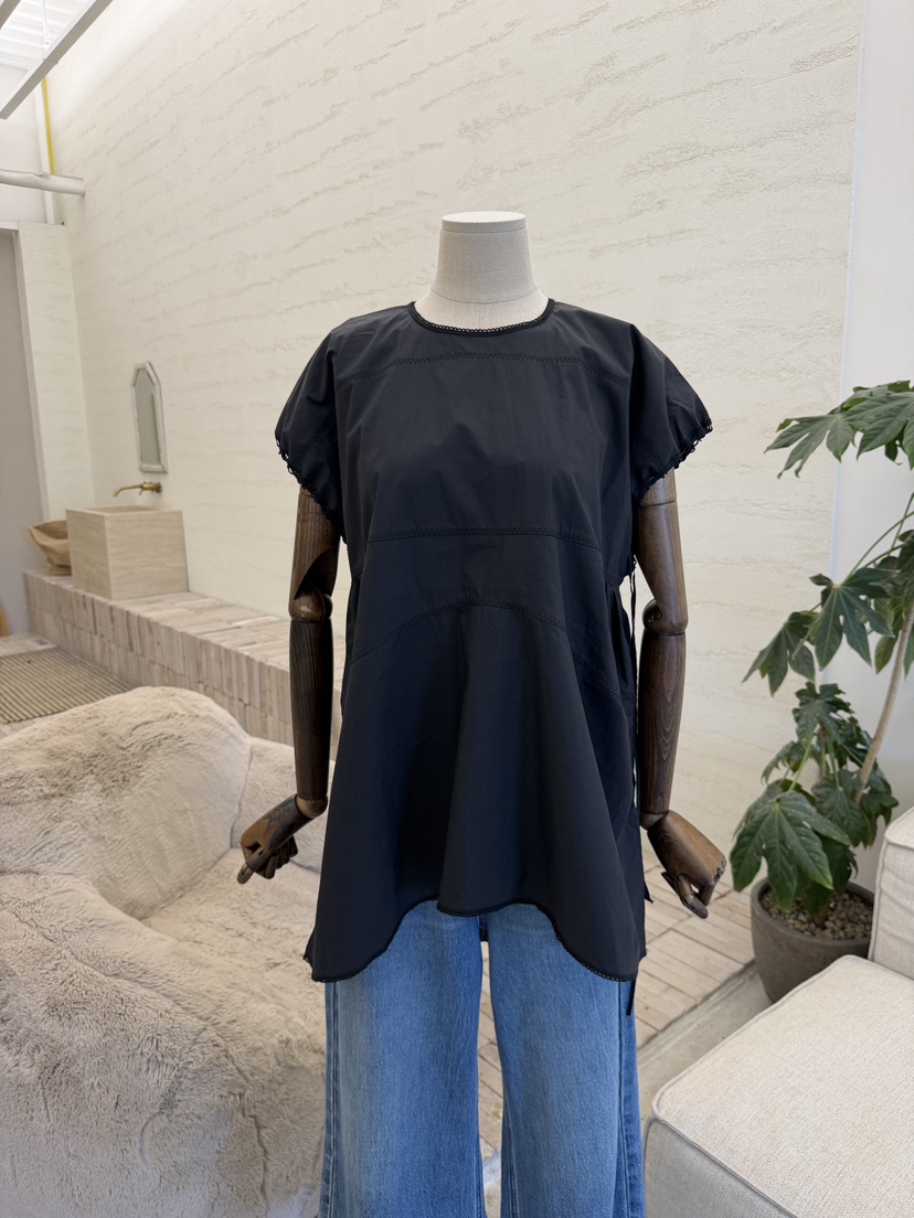 LAUNDRY東大門實拍韓國女士新品休閑26夏季襯衫蕾絲衫緞帶LAUNDRY襯衫/蕾絲衫
