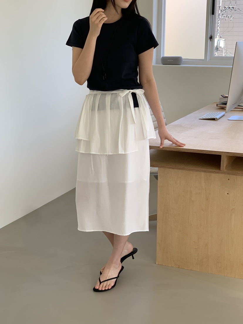 OURS韓國直郵女士新款休閑熱賣26夏季時尚人氣半身裙中短裙OURS半身裙/中短裙