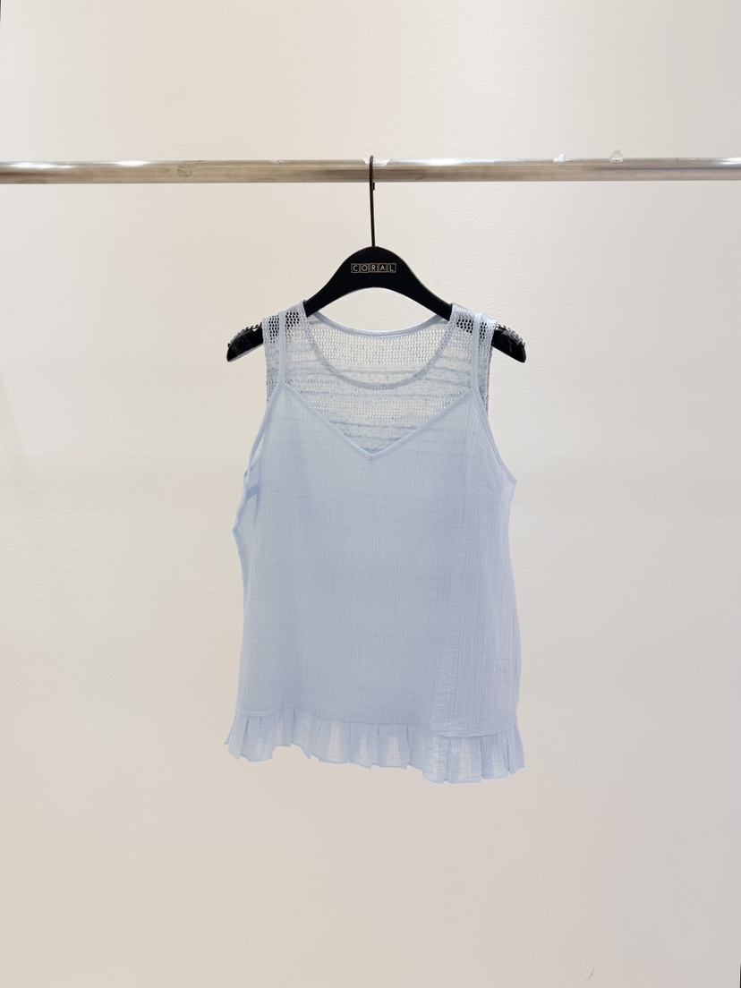 CORAL韓國東大門直郵女士新品人氣26夏季吊帶背心荷葉邊套裝CORAL吊帶/背心