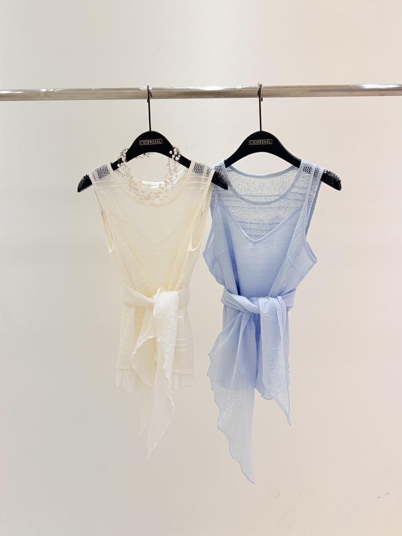 CORAL韓國東大門直郵女士新品人氣26夏季吊帶背心荷葉邊套裝CORAL吊帶/背心