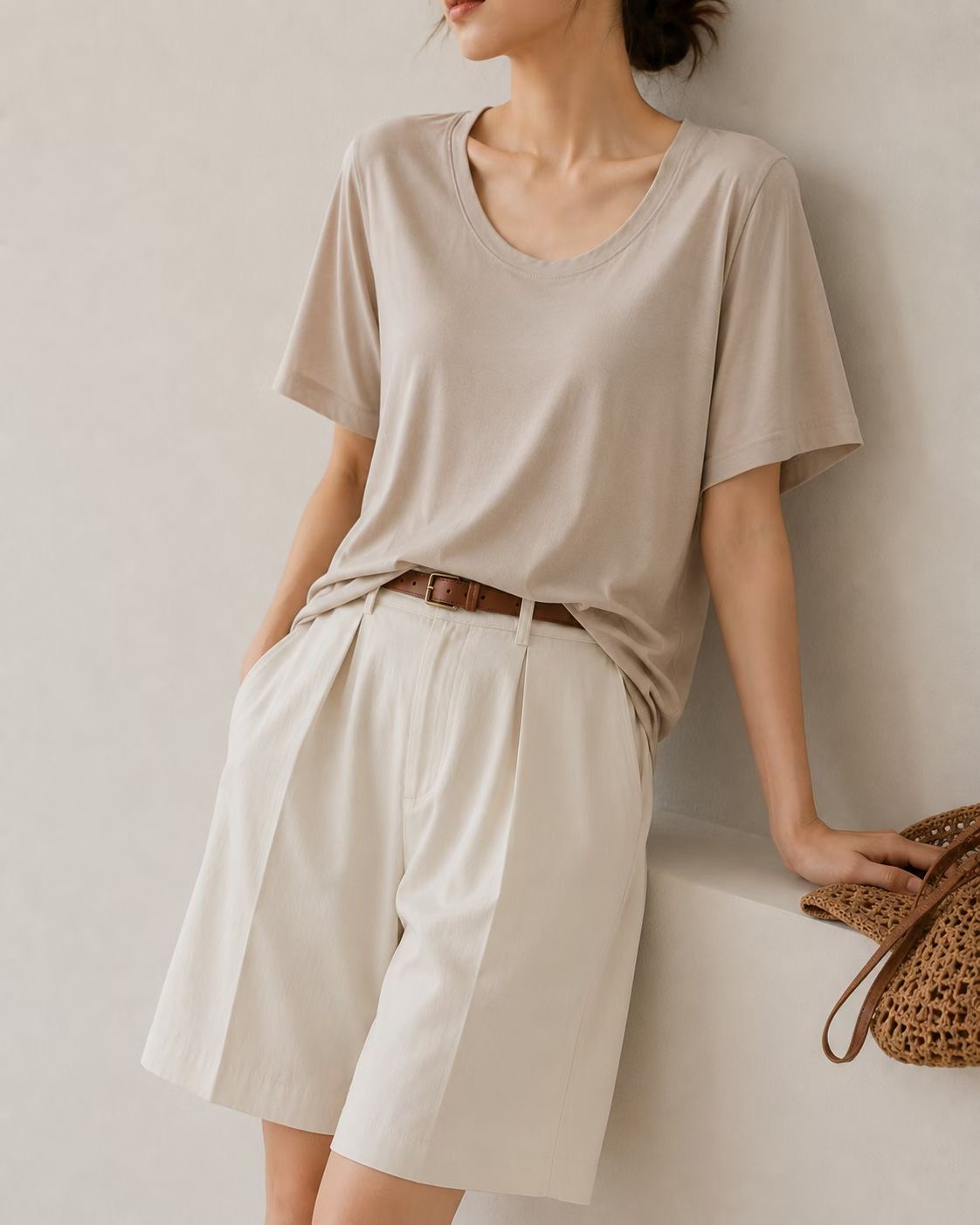 DOT BASIC韓國東大門代購女士新品26夏季推薦時尚T恤莫代爾DOT BASICT恤圖色1