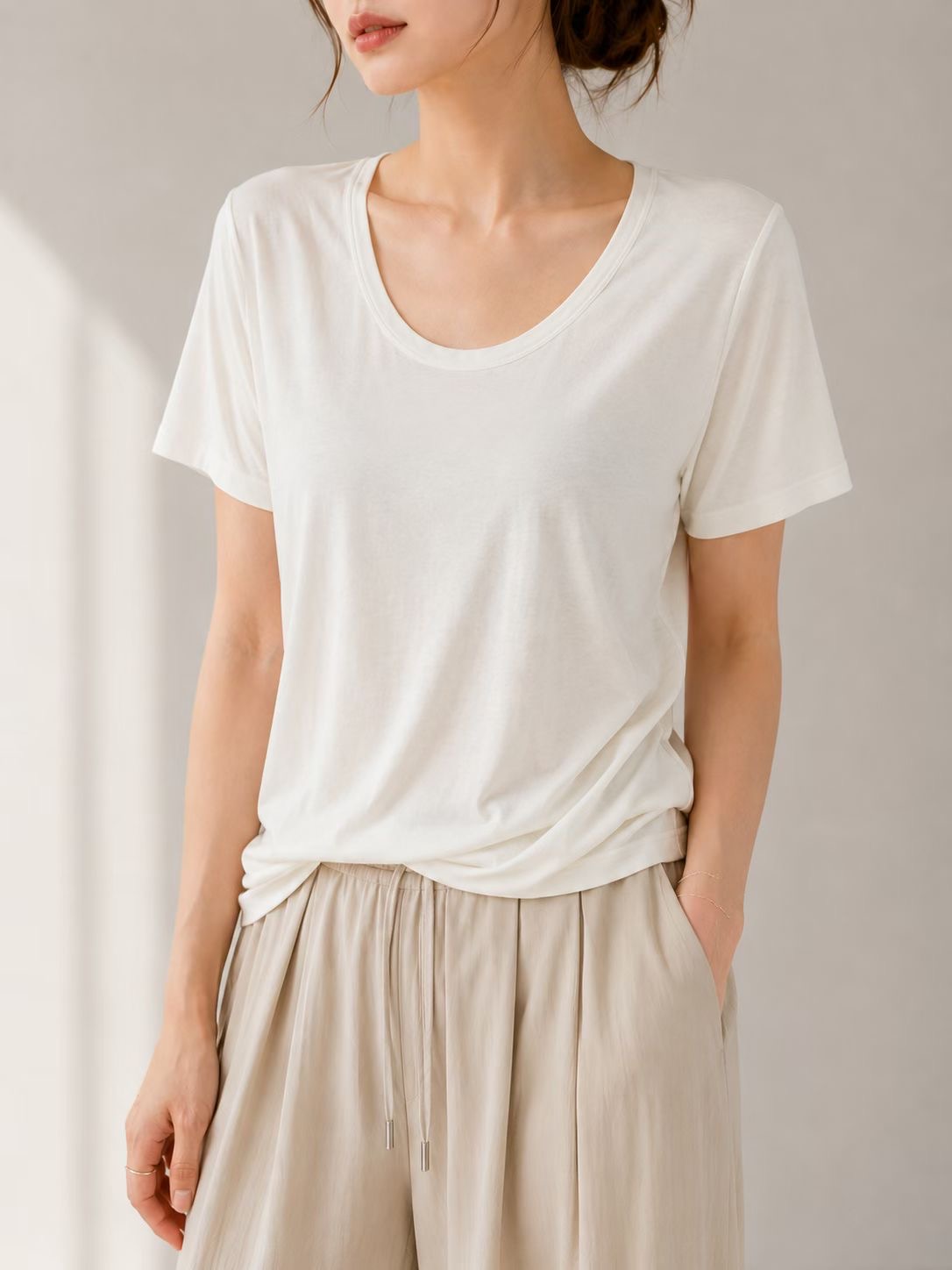 DOT BASIC韓國東大門代購女士新品26夏季推薦時尚T恤莫代爾DOT BASICT恤圖色4