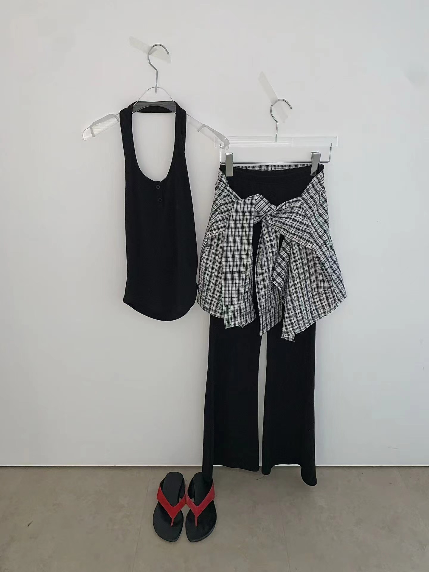 BLACK LINE韓國直郵女士新品時尚休閑熱賣26夏季套裝三件套BLACK LINE套裝圖色1
