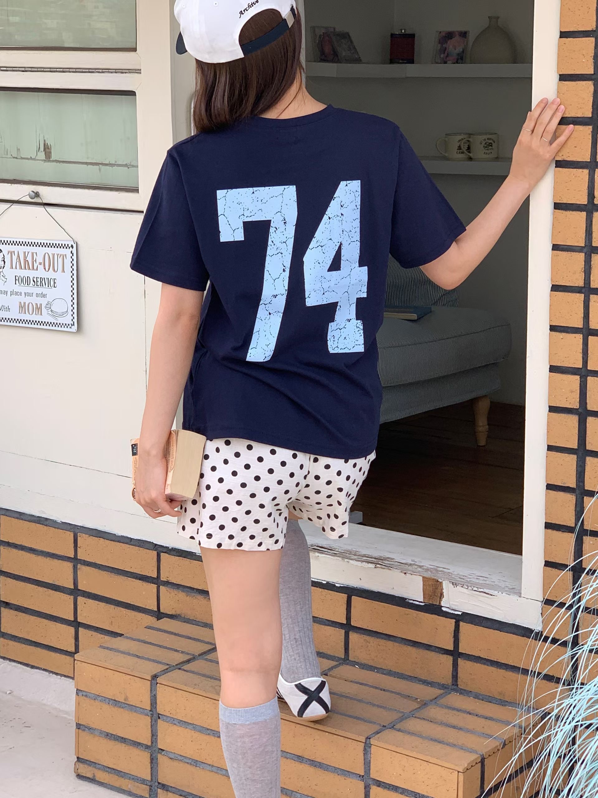FIRST MOON韓國直郵實拍女士新款26夏季熱賣休閑推薦T恤FIRST MOONT恤