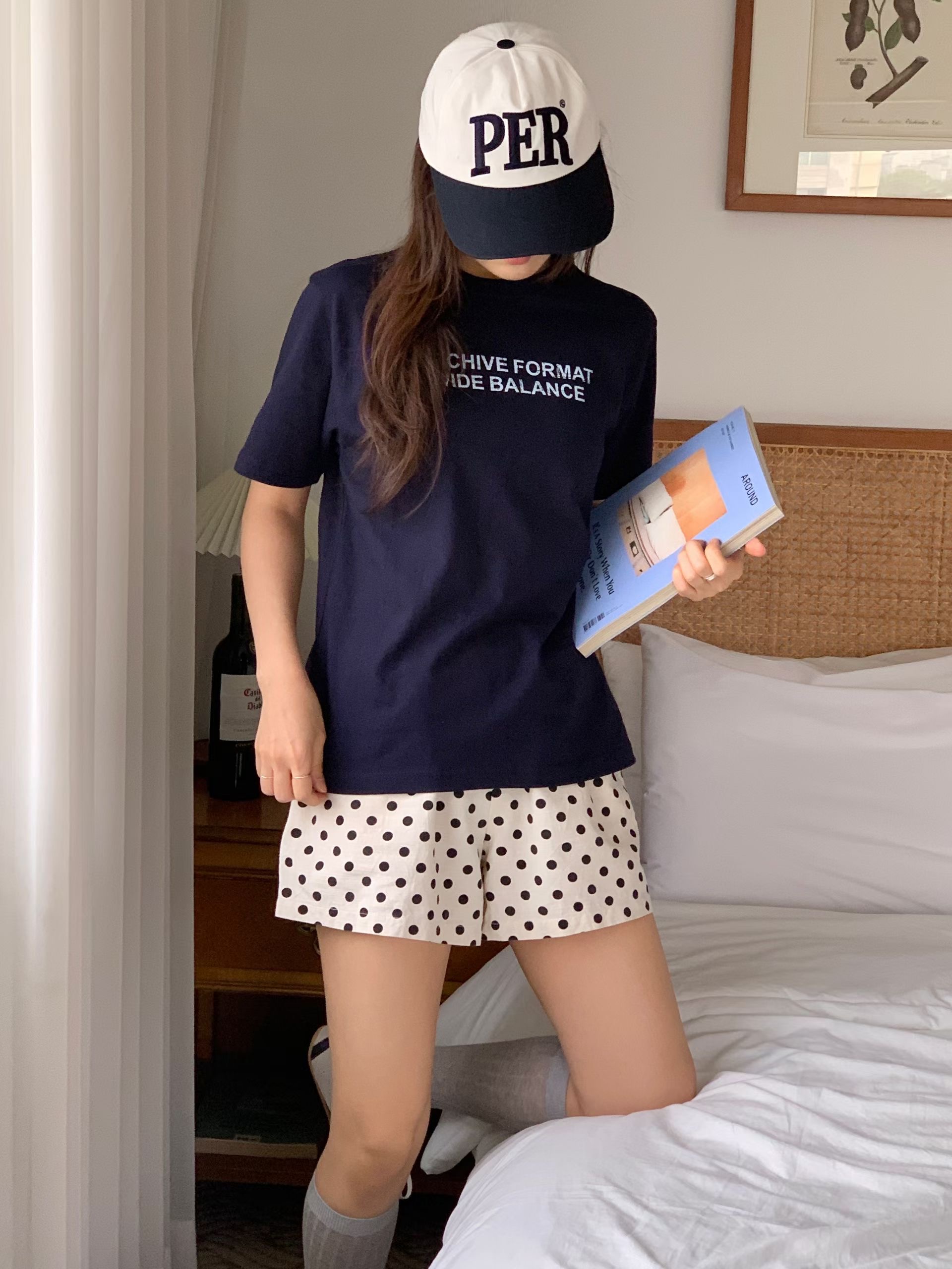 FIRST MOON韓國直郵實拍女士新款26夏季熱賣休閑推薦T恤FIRST MOONT恤圖色1