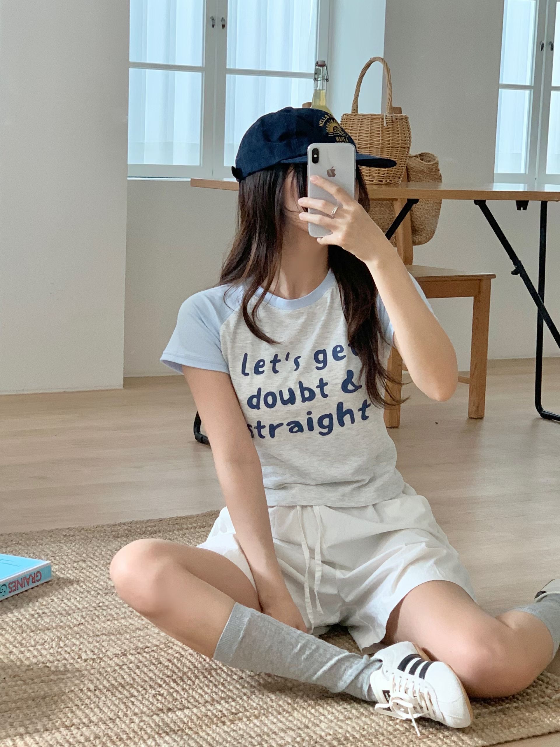 FIRST MOON韓國直郵實拍女士新品推薦26夏季人氣T恤雙排扣FIRST MOONT恤