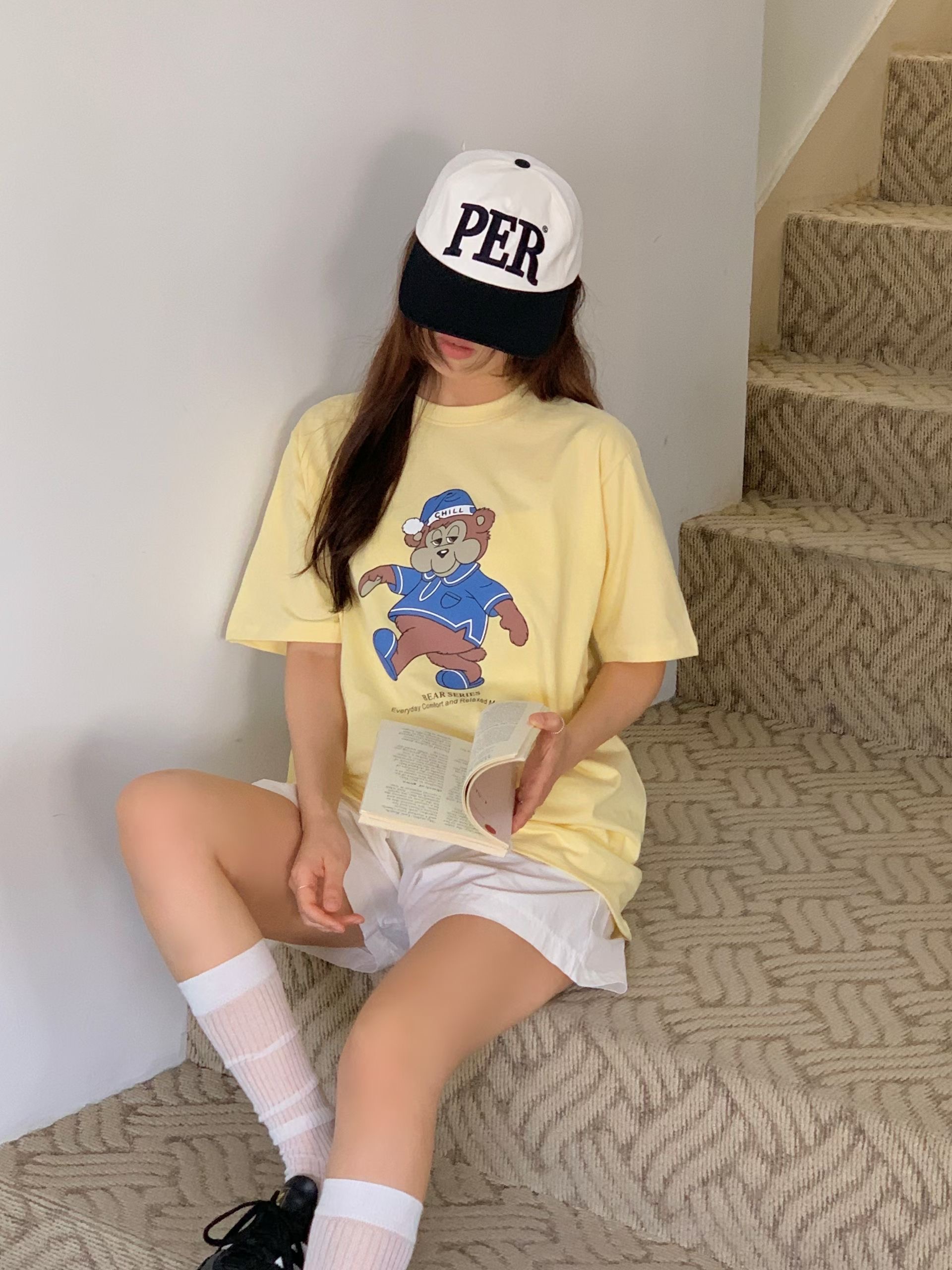 FIRST MOON韓國直郵女裝新款時尚推薦26夏季熱賣休閑T恤FIRST MOONT恤