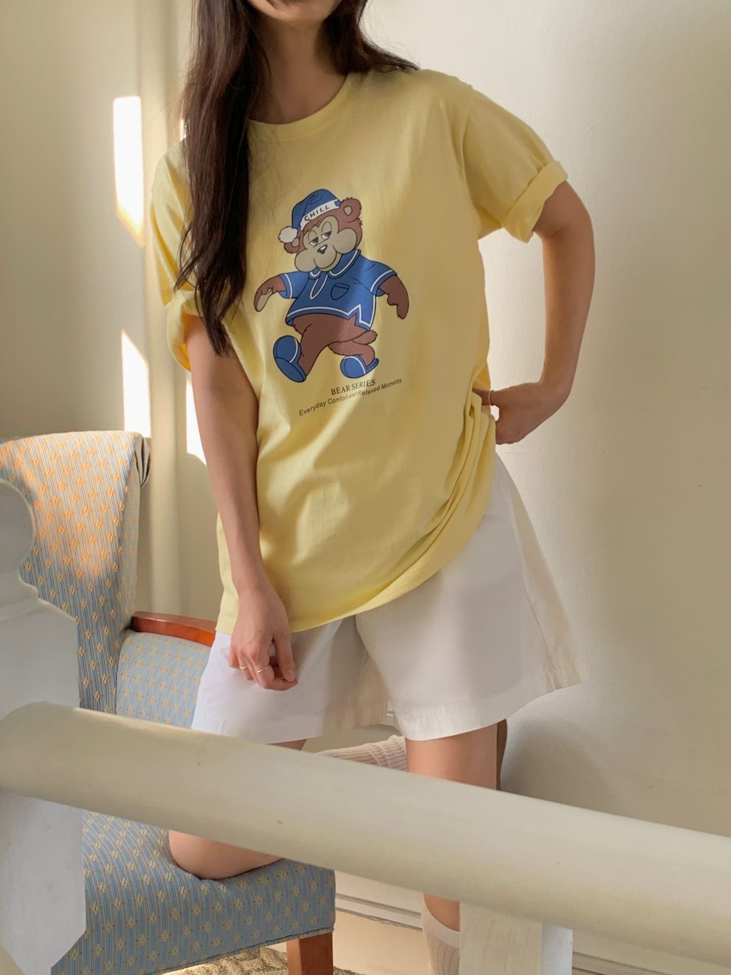 FIRST MOON韓國直郵女裝新款時尚推薦26夏季熱賣休閑T恤FIRST MOONT恤