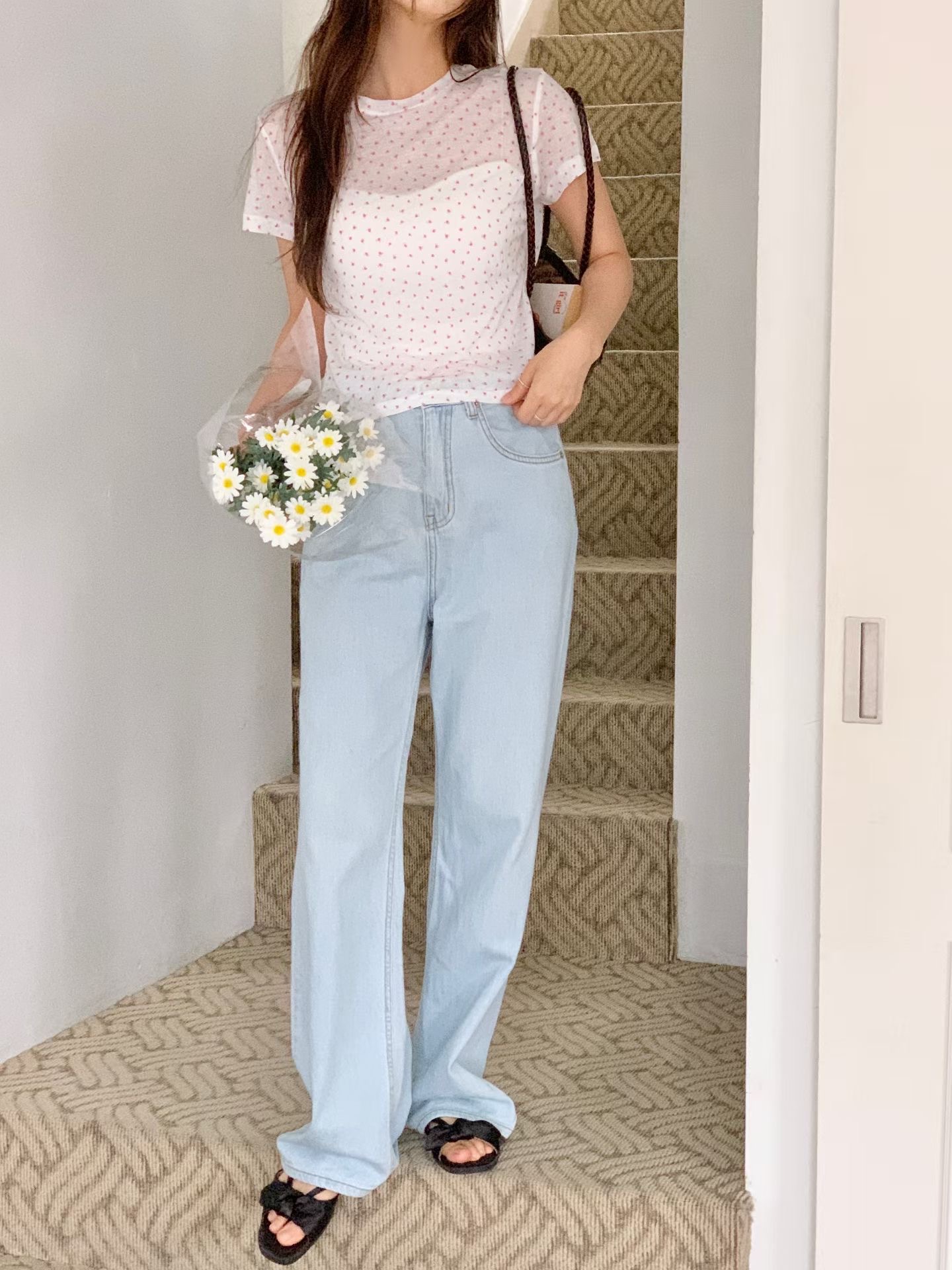 FIRST MOON韓國東大門直郵女裝新款26夏季熱賣T恤不含內搭FIRST MOONT恤