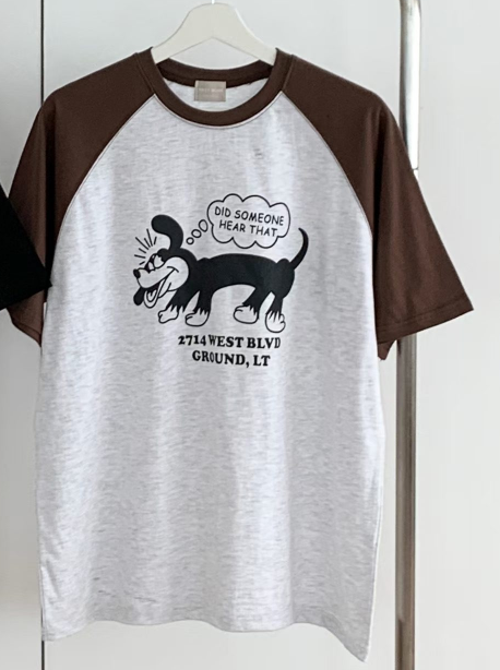 FIRST MOON韓國直郵實拍女士新品26夏季推薦休閑T恤插肩FIRST MOONT恤圖色2