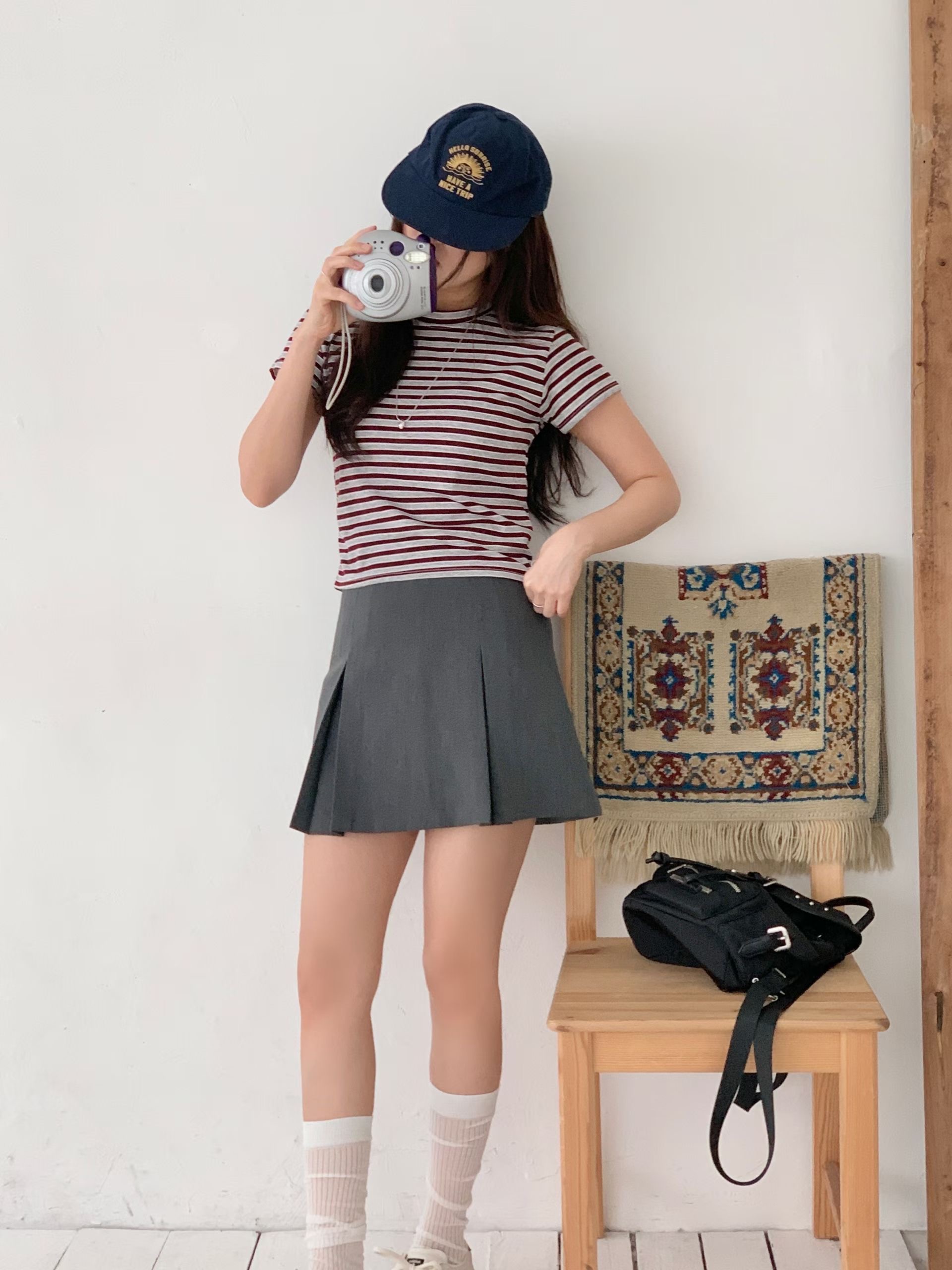 FIRST MOON韓國直郵實拍女裝新款休閑時尚26夏季熱賣T恤FIRST MOONT恤
