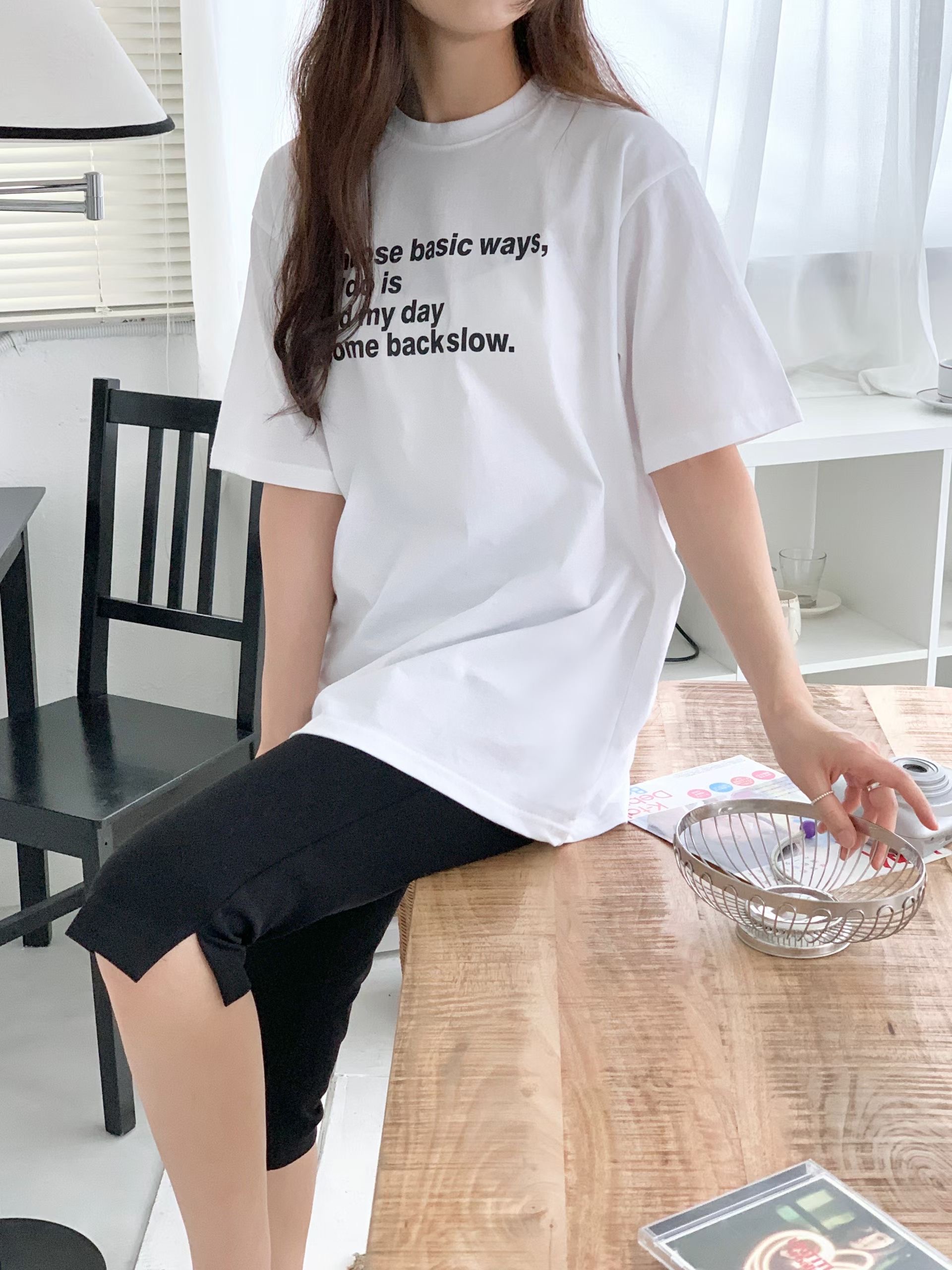 FIRST MOON韓國直郵女裝新品熱賣時尚人氣推薦休閑26夏季T恤FIRST MOONT恤