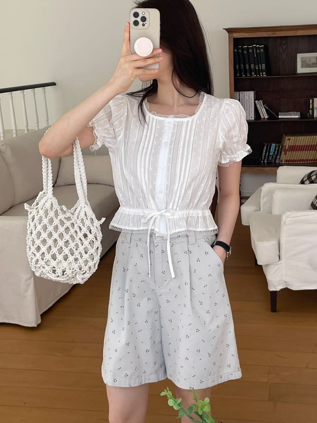 EROOM韓國東大門代購女裝新品熱賣休閑人氣26夏季襯衫蕾絲衫EROOM襯衫/蕾絲衫