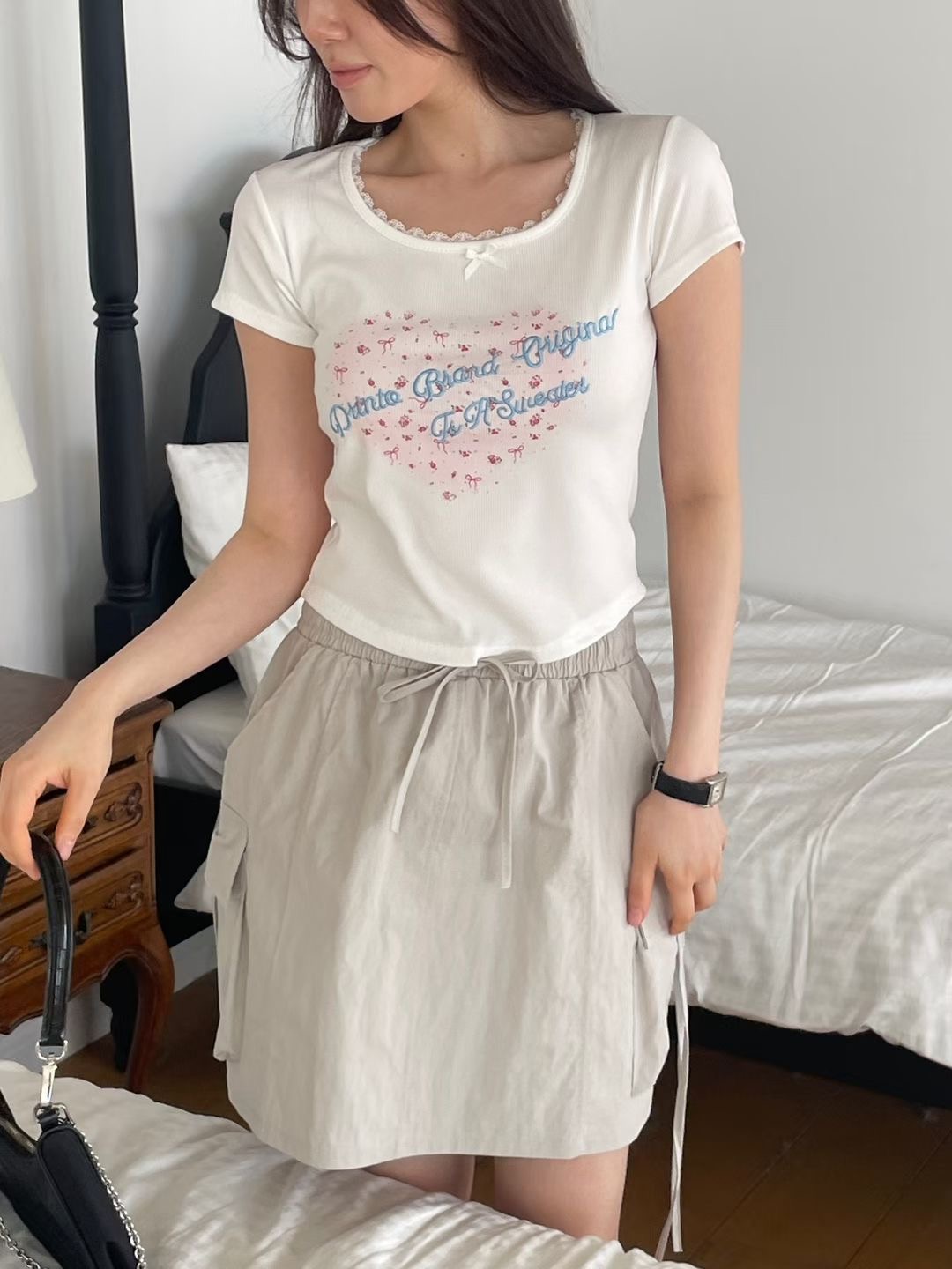 EROOM韓國代購女士新款推薦26夏季時尚熱賣人氣休閑T恤EROOMT恤