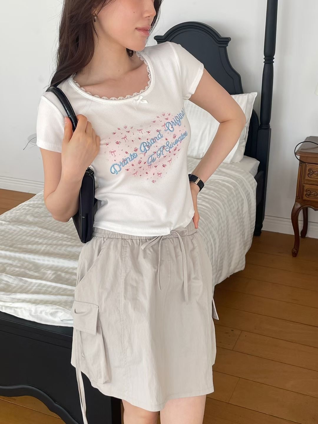 EROOM韓國代購女士新款推薦26夏季時尚熱賣人氣休閑T恤EROOMT恤