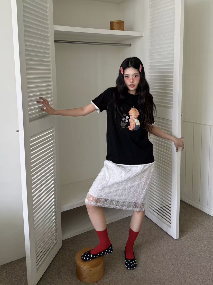 YES韓國直郵實拍女士新品人氣時尚熱賣休閑26夏季推薦T恤YEST恤