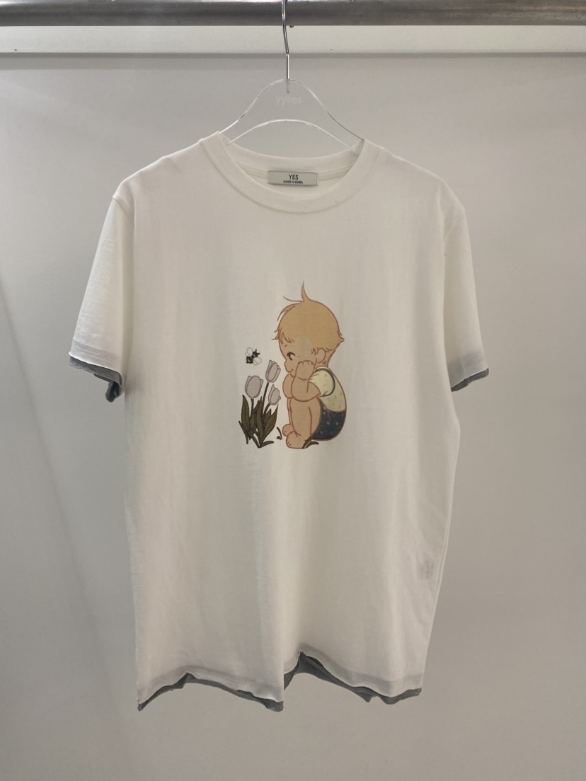 YES韓國直郵實拍女士新品人氣時尚熱賣休閑26夏季推薦T恤YEST恤圖色1