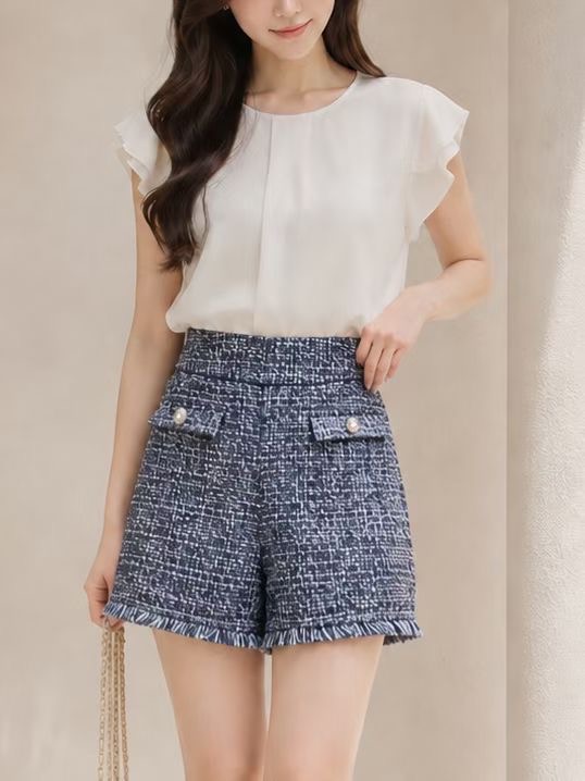 SOOMANCHAE-수만채-T韓國直郵實拍女裝新款26夏季休閑短褲SOOMANCHAE短褲