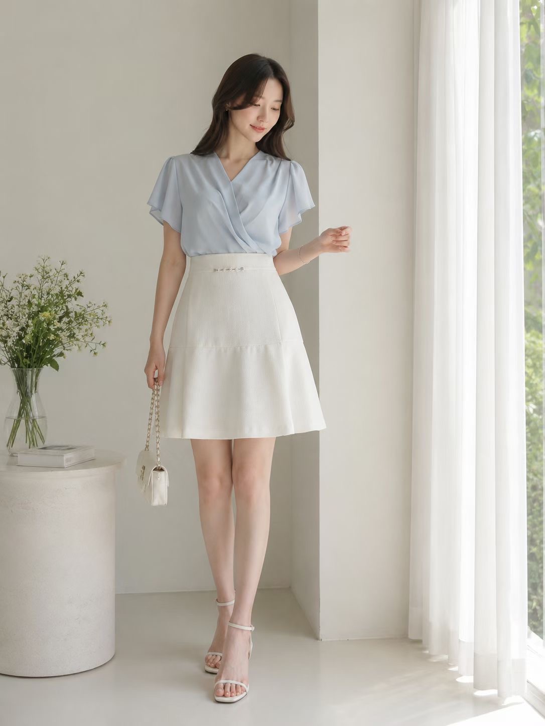 SOOMANCHAE-수만채-T韓國直郵實拍女士新品人氣半身裙中短裙SOOMANCHAE半身裙/中短裙