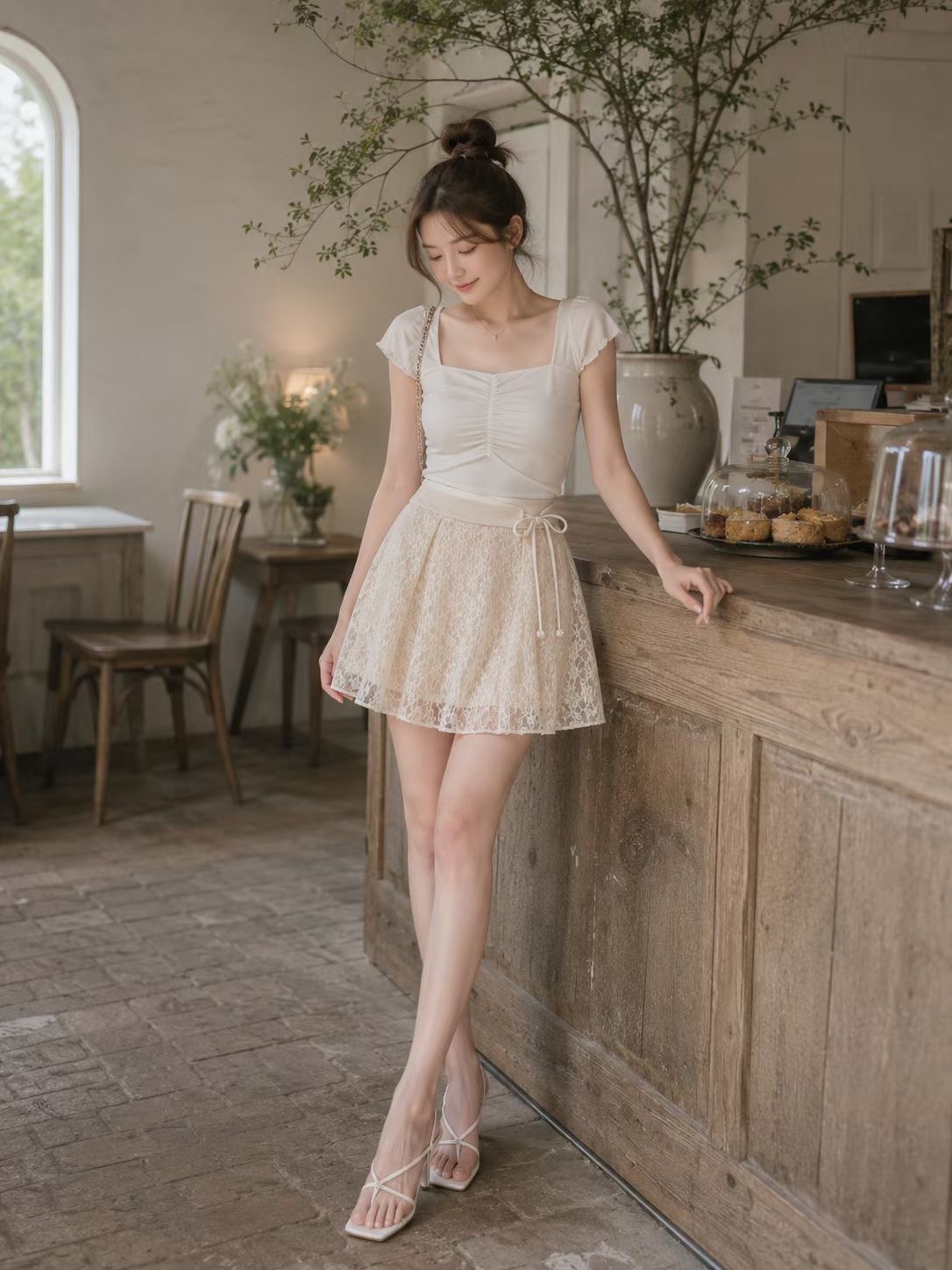 SOOMANCHAE-수만채-T韓國直郵實拍女裝新品推薦26夏季短裙SOOMANCHAE短裙