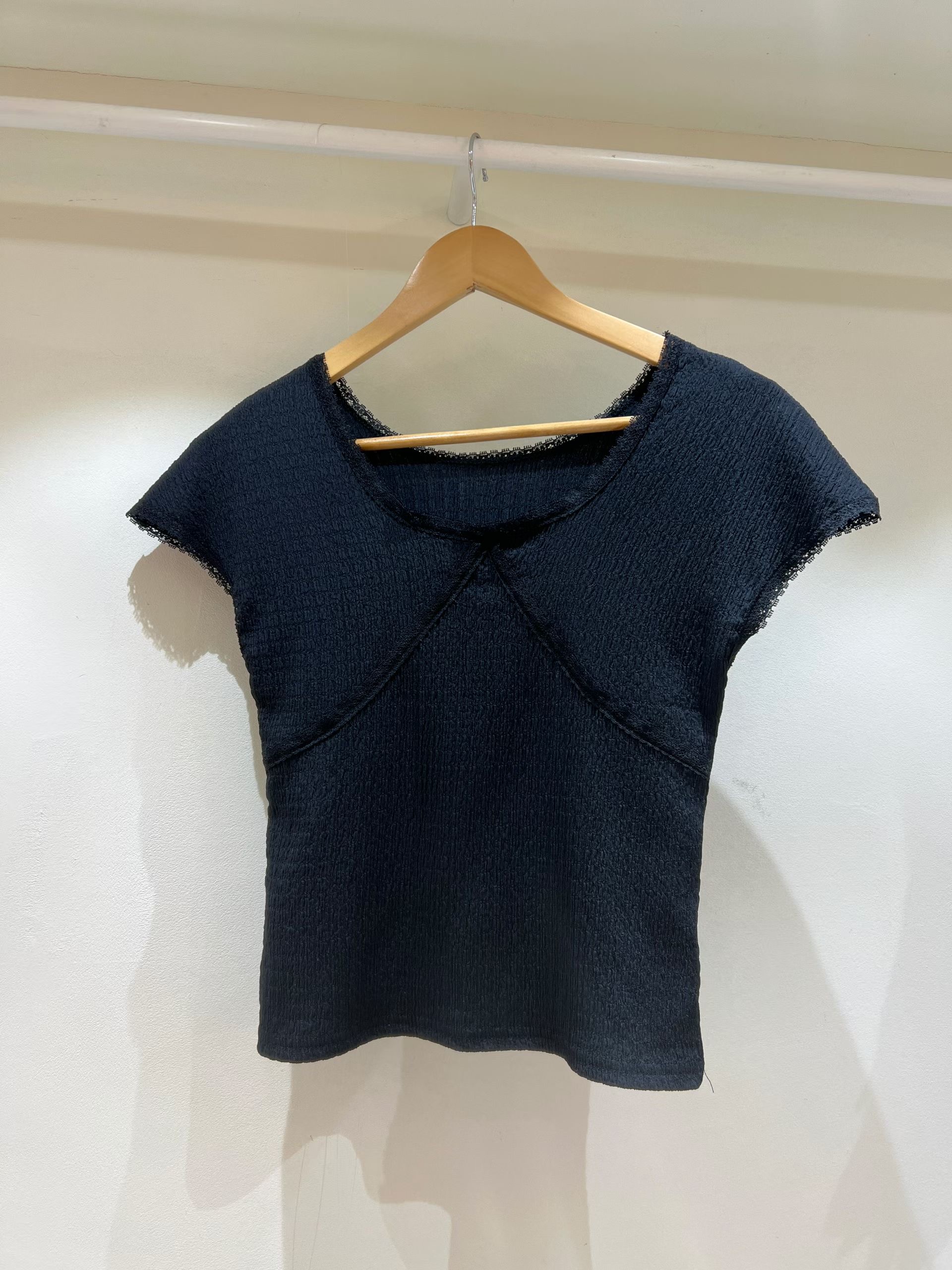 SOOMANCHAE-수만채-T韓國直郵實拍女士新品人氣T恤褶裥SOOMANCHAET恤圖色2
