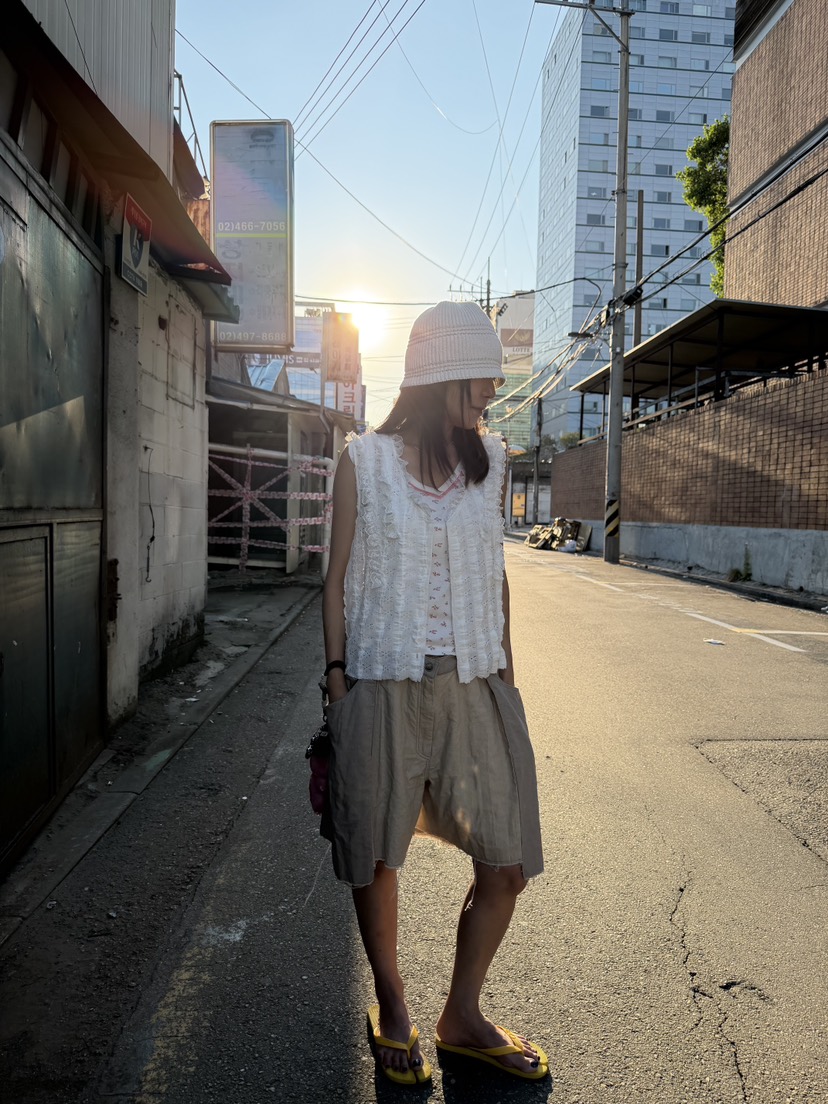 FRANC—L韓國直郵女裝新品熱賣推薦休閑26夏季馬甲荷葉邊無袖FRANC馬甲