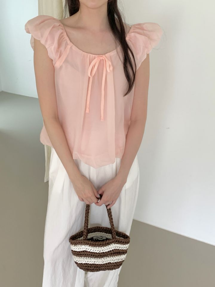 CRONG韓國直郵女裝新款熱賣時尚推薦26夏季休閑襯衫蕾絲衫CRONG襯衫/蕾絲衫圖色2