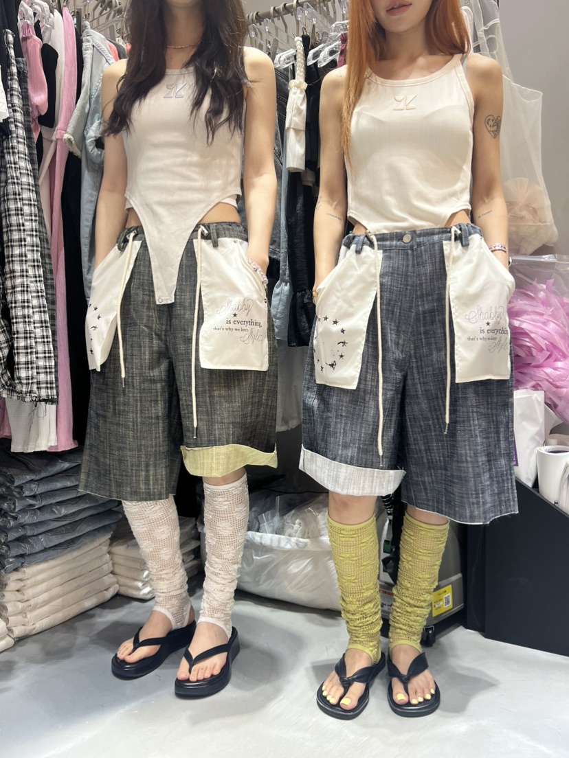 ZEROZERO韓國東大門直郵女裝新款26夏季時尚熱賣短褲口袋ZEROZERO短褲
