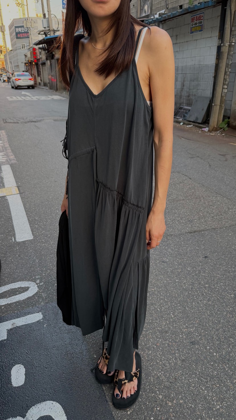FRANC—L東大門實拍韓國女裝新款時尚26夏季連衣裙OPS褶皺FRANC連衣裙