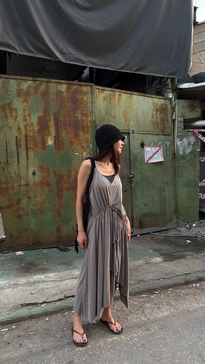 FRANC—L東大門實拍韓國女裝新款時尚26夏季連衣裙OPS褶皺FRANC連衣裙