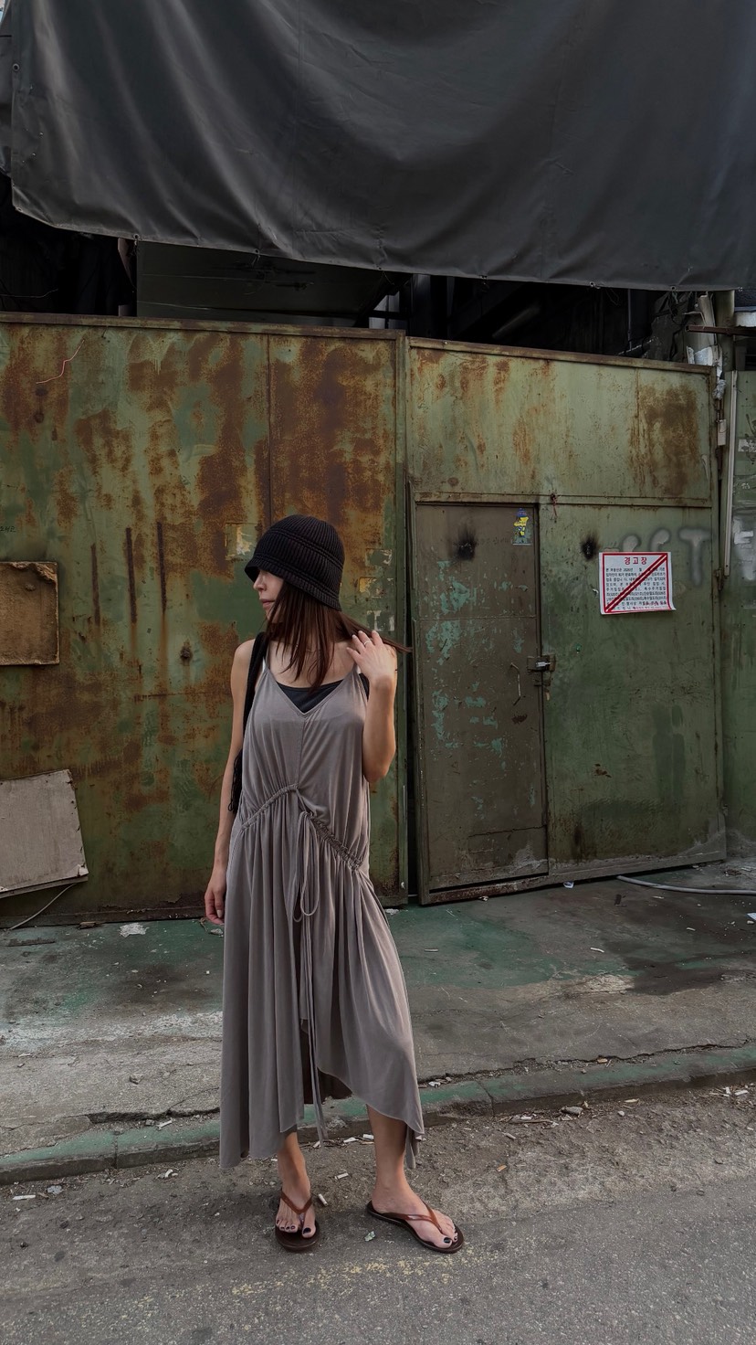 FRANC—L東大門實拍韓國女裝新款時尚26夏季連衣裙OPS褶皺FRANC連衣裙