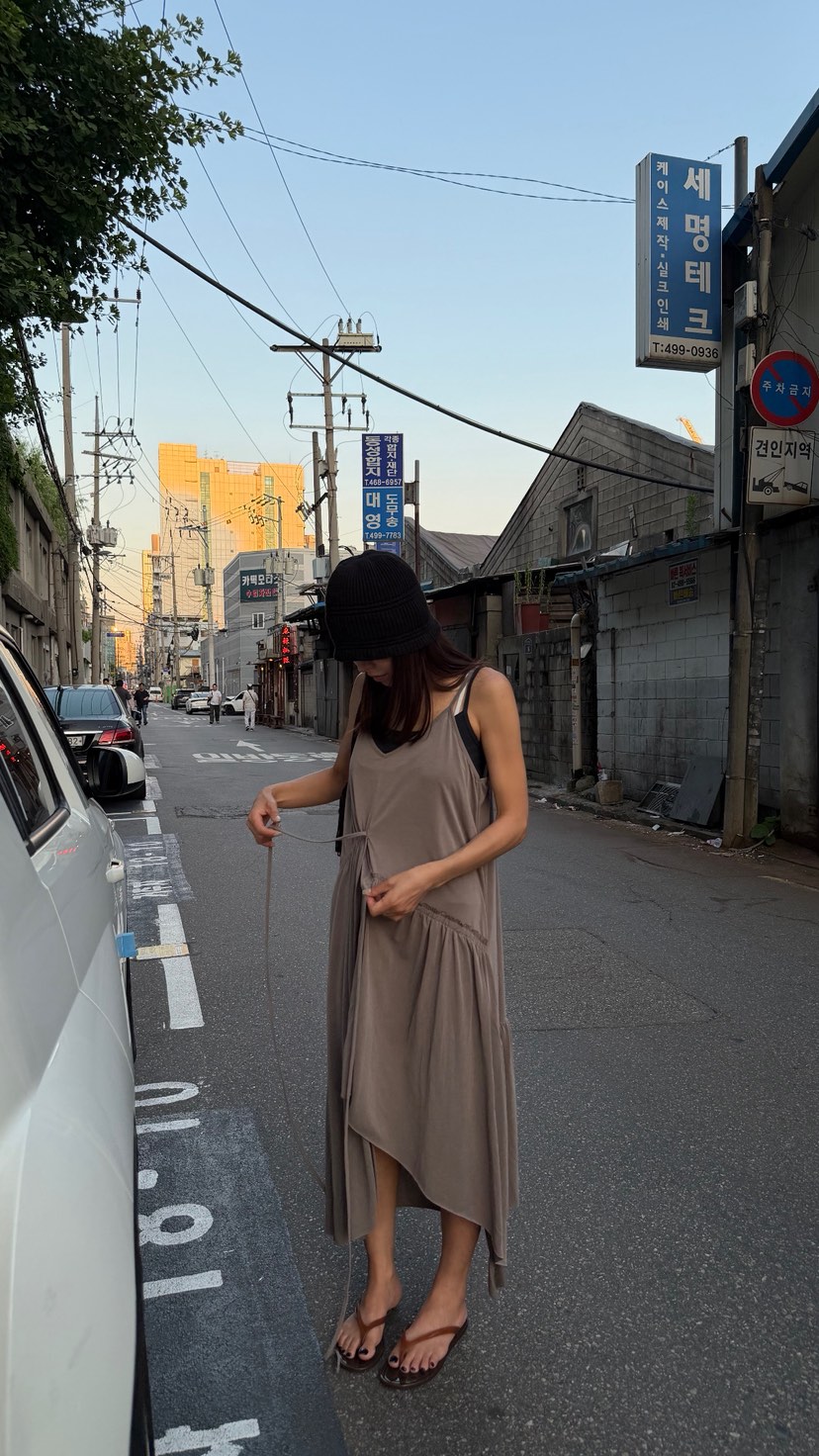 FRANC—L東大門實拍韓國女裝新款時尚26夏季連衣裙OPS褶皺FRANC連衣裙圖色2