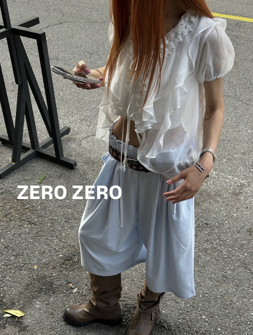 ZEROZERO東大門實拍韓國女裝新品人氣休閑時尚26夏季短褲腰帶ZEROZERO短褲