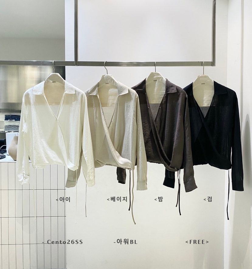 CENTO韓國直郵女士新款人氣26夏季推薦熱賣時尚襯衫蕾絲衫CENTO襯衫/蕾絲衫