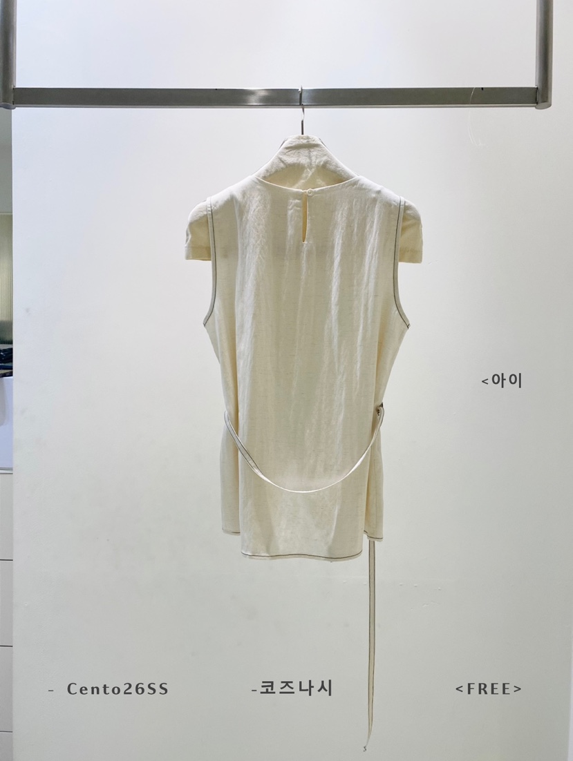 CENTO韓國直郵女裝新品熱賣休閑推薦人氣26夏季吊帶背心含腰繩CENTO吊帶/背心