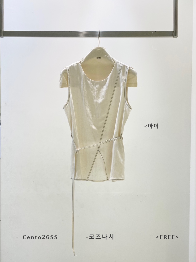CENTO韓國直郵女裝新品熱賣休閑推薦人氣26夏季吊帶背心含腰繩CENTO吊帶/背心圖色1